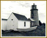 Monhegan light - black & white